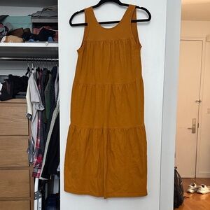 🔺CLOSET SALE: EVERYTHING MUST GO🔺 Sleeveless Mustard Tiered Dress